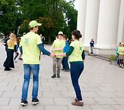 Folkloro ansamblių pasirodymas Katedros aik&scaron;tėje