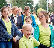 Folkloro ansamblių pasirodymas Katedros aik&scaron;tėje