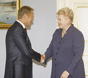 Dalia Grybauskaitė ir Donaldas Tuskas
