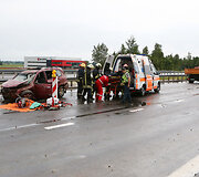 Greitkelyje A2, kelio Vilnius&ndash;Panevėžys 65-ame km, vertėsi automobilis