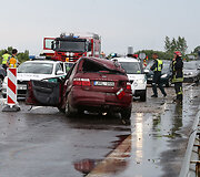 Greitkelyje A2, kelio Vilnius&ndash;Panevėžys 65-ame km, vertėsi automobilis