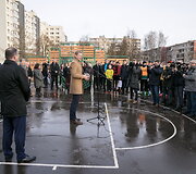 &Scaron;alia Vilniaus Karolini&scaron;kių gimnazijos atidaryta nauja mažoji futbolo aik&scaron;tė