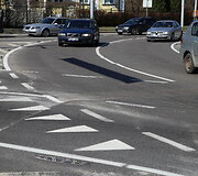 Naujai nužymėta žiedinė sankryža Vilniuje