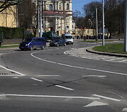 Naujai nužymėta žiedinė sankryža Vilniuje