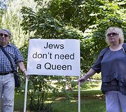  Protesto akcija prie Lietuvos žydų bendruomenės būstinės Vilniuje