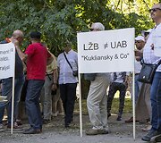  Protesto akcija prie Lietuvos žydų bendruomenės būstinės Vilniuje