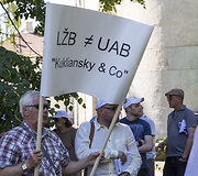  Protesto akcija prie Lietuvos žydų bendruomenės būstinės Vilniuje