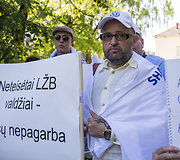  Protesto akcija prie Lietuvos žydų bendruomenės būstinės Vilniuje