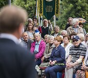 Atminimo valanda Naujosios Vilnios geležinkelio stoties memoriale