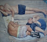 I.Petrov_Vilkai_2014m_Pop.,akvar._100x150cm_Tsekh_gallery