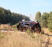 Trečiadienį, apie 11.40 val., kelyje Jurbarkas-Smalininkai nuo kelio nuvažiavo girto vairuotojo automobilis.