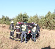 Trečiadienį, apie 11.40 val., kelyje Jurbarkas-Smalininkai nuo kelio nuvažiavo girto vairuotojo automobilis.