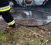 Sudegė lengvasis automobilis