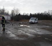 Sudegė lengvasis automobilis