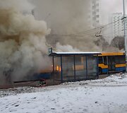 Vienoje Viniaus stotelių užsidegė autobusas