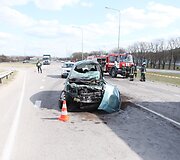 &bdquo;Opel&ldquo; ir sunkvežimio avarija Kaune &ndash; žuvo žmogus