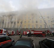 Gaisras Rusijos gynybos ministerijos pastate