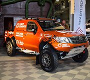 Antanas Juknevičius pristatė savo automobilį, kuriuo važiuos Dakaro ralyje