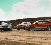 &Scaron;eimyninių automobilių bandymai - &bdquo;Volkswagen Tiguan&ldquo;, &bdquo;&Scaron;koda Kodiaq&ldquo; ir &bdquo;Seat Ateca&ldquo;