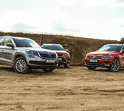 &Scaron;eimyninių automobilių bandymai - &bdquo;Volkswagen Tiguan&ldquo;, &bdquo;&Scaron;koda Kodiaq&ldquo; ir &bdquo;Seat Ateca&ldquo;
