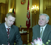 Eimantas Skrabulis ir Valdas Adamkus