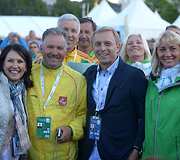 Eimantas Skrabulis (centre)