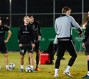 Lietuvos futbolo rinktinės treniruotė Larnakoje