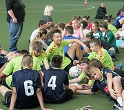 Jubiliejiniame vaikų globos namų turnyre &ndash; Lietuvos rinktinės futbolininkų dėmesys 