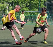 Jubiliejiniame vaikų globos namų turnyre &ndash; Lietuvos rinktinės futbolininkų dėmesys 