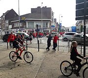 Albanijos rinktinės sirgaliai nudažė Lanso gatves