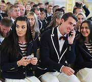 Vladimiras Putinas i&scaron;lydi Rusijos olimpiečius į Rio