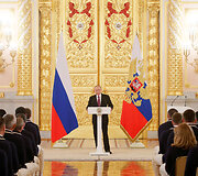 Vladimiras Putinas i&scaron;lydi Rusijos olimpiečius į Rio
