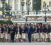 Vladimiras Putinas i&scaron;lydi Rusijos olimpiečius į Rio