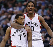 Kyle'as Lowry  ir DeMaras DeRozanas