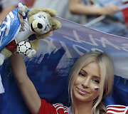 Rusijos ir Ispanijos rungtynių sirgaliai