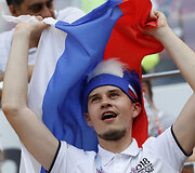 Rusijos ir Ispanijos rungtynių sirgaliai