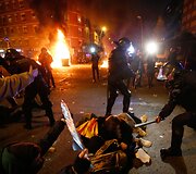 Protestai &bdquo;El Clasico&ldquo; metu &scaron;alia &bdquo;Camp Nou&ldquo; stadiono 