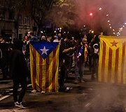 Protestai &bdquo;El Clasico&ldquo; metu &scaron;alia &bdquo;Camp Nou&ldquo; stadiono 