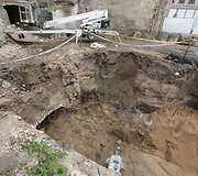 Raugyklos gatvėje archeologai aptiko galima karo laikų sprogmenį