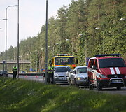 Avarija sostinės Kirtimų g.: susidūrė keturi lengvieji automobiliai ir vienas sunkiasvoris