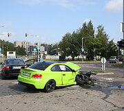 &bdquo;BMW&ldquo; ir &bdquo;Volvo&ldquo; avarija Vilniuje S.Nėries gatvėje