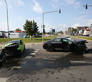 &bdquo;BMW&ldquo; ir &bdquo;Volvo&ldquo; avarija Vilniuje S.Nėries gatvėje