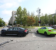 &bdquo;BMW&ldquo; ir &bdquo;Volvo&ldquo; avarija Vilniuje S.Nėries gatvėje