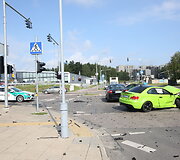 &bdquo;BMW&ldquo; ir &bdquo;Volvo&ldquo; avarija Vilniuje S.Nėries gatvėje