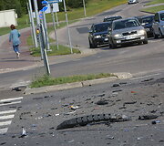 &bdquo;BMW&ldquo; ir &bdquo;Volvo&ldquo; avarija Vilniuje S.Nėries gatvėje
