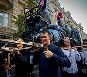 Mokslu metų pradžios studentų eisena Gedimino pr. 