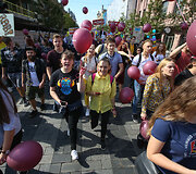 Mokslų metų pradžios studentų eisena Gedimino pr. 