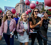 Mokslų metų pradžios studentų eisena Gedimino pr. 