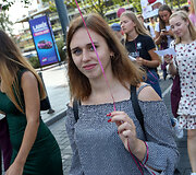 Mokslų metų pradžios studentų eisena Gedimino pr. 