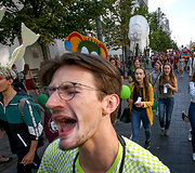 Mokslų metų pradžios studentų eisena Gedimino pr. 